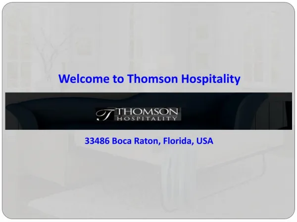 Custom Contemporary Furniture in Florida | Thomson Hospitality