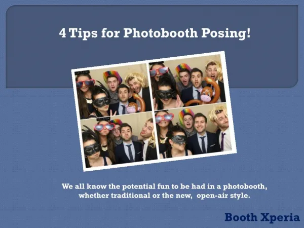 4 Tips for Photobooth Posing!