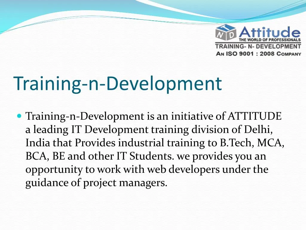 training n development