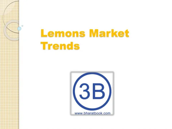 Lemons Market Industry Trends