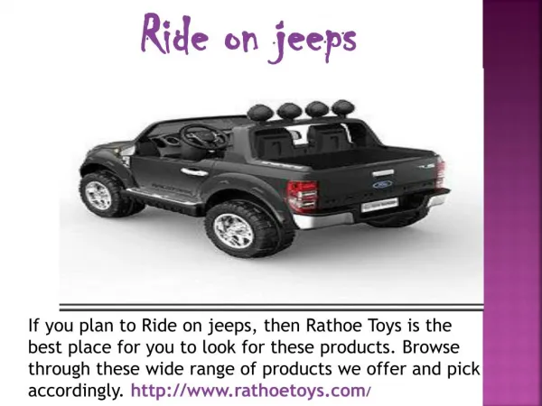 Ride on jeeps