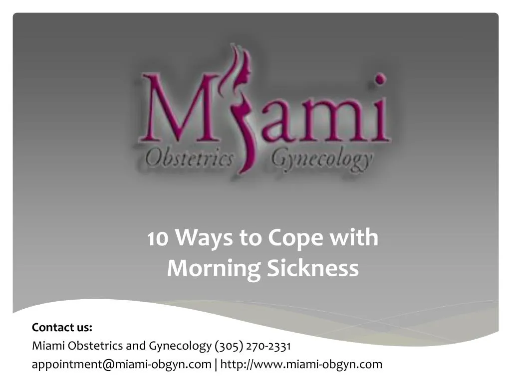 10 ways to cope with morning sickness