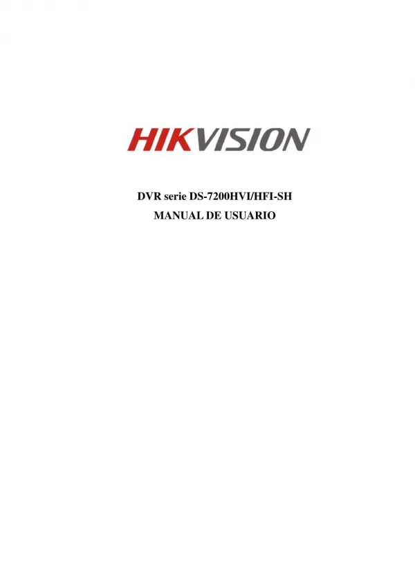 Manual DVR Hikvision