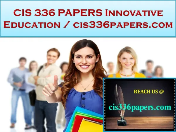 CIS 336 PAPERS Innovative Education / cis336papers.com