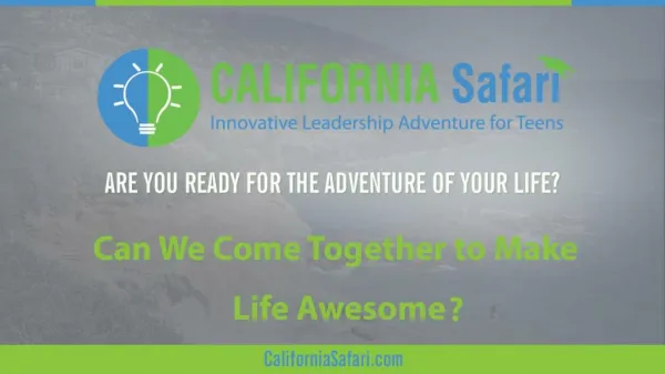 Can We Come Together to Make Life Awesome | Innovative Learning California | Summer Program For High School Students