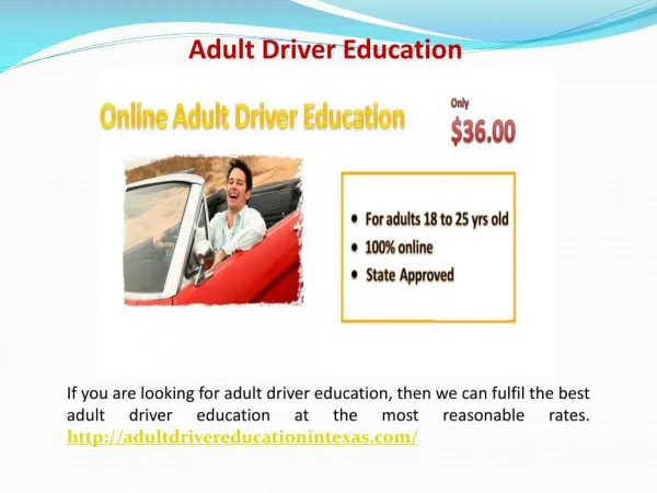 Adult Drivers Education
