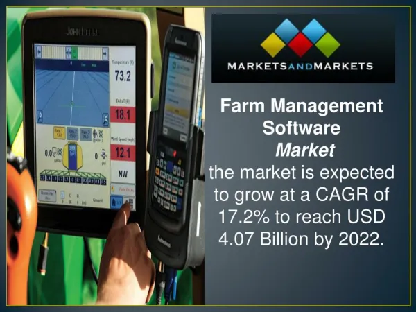 Farm Management Software Market worth 4.07 Billion USD by 2022