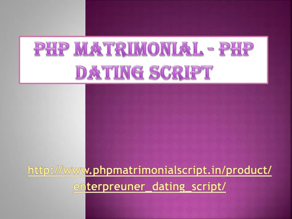 php matrimonial php dating script