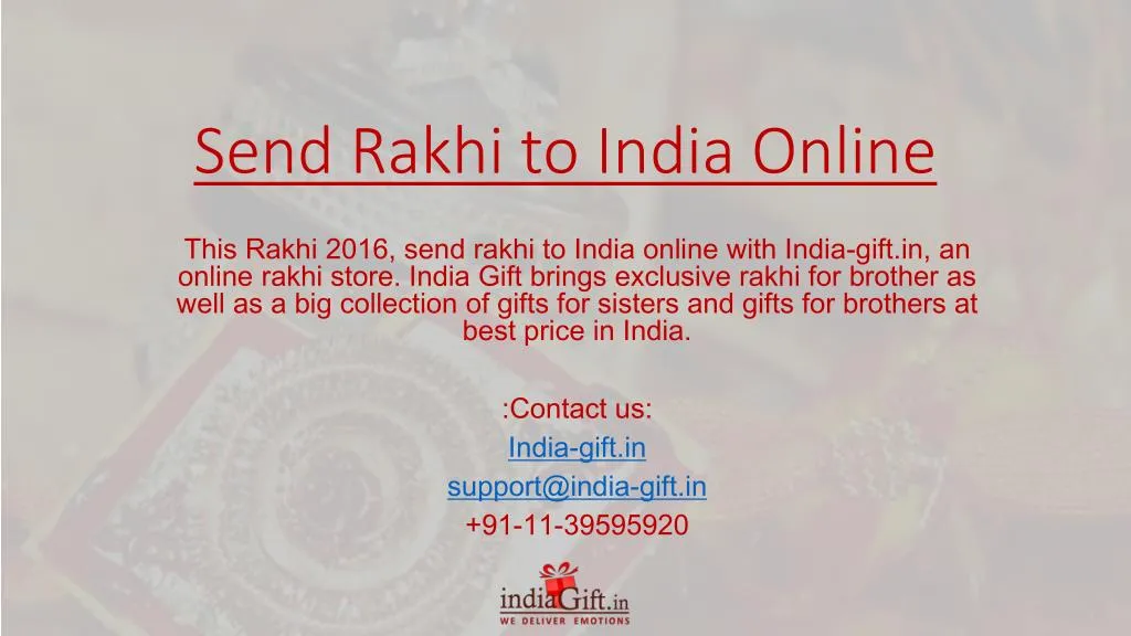 send rakhi to india online
