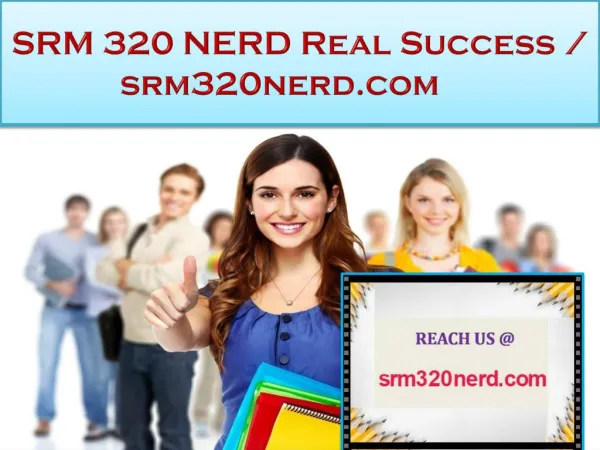 SRM 320 NERD Real Success / srm320nerd.com