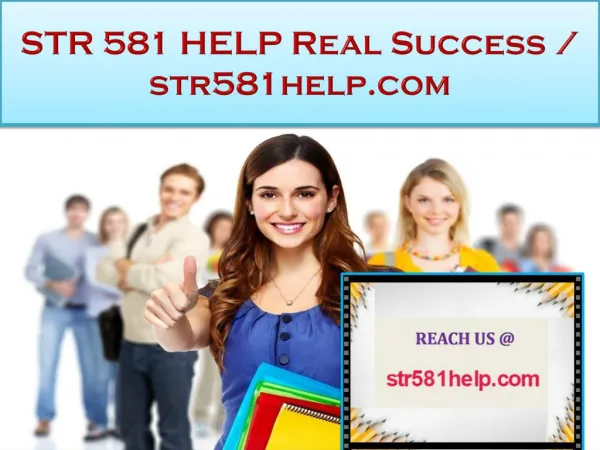 STR 581 HELP Real Success / str581help.com