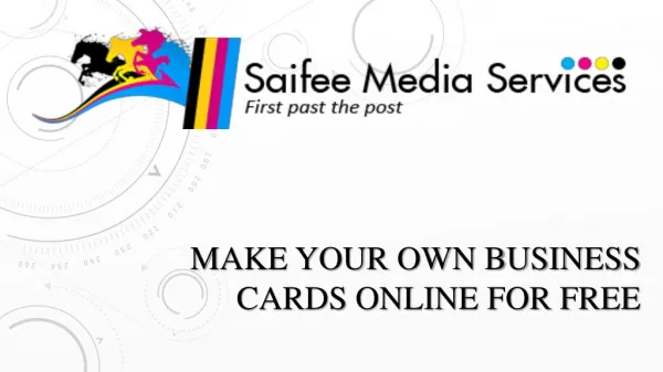 Make your Own Business Cards Online For Free
