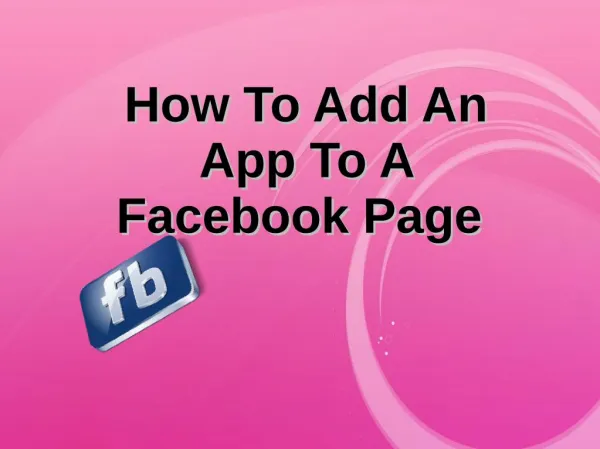 How TO Add An App To A Facebook Page (3)