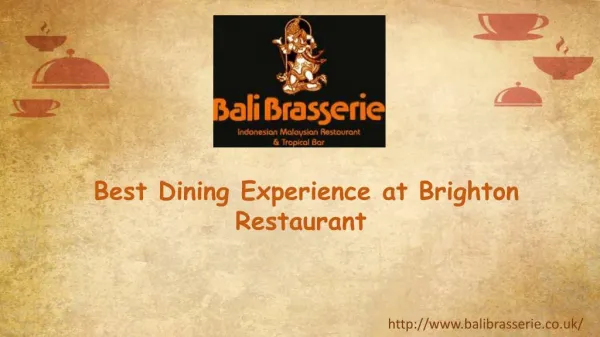 Best Dining Experience at Brighton Restaurant ? ?