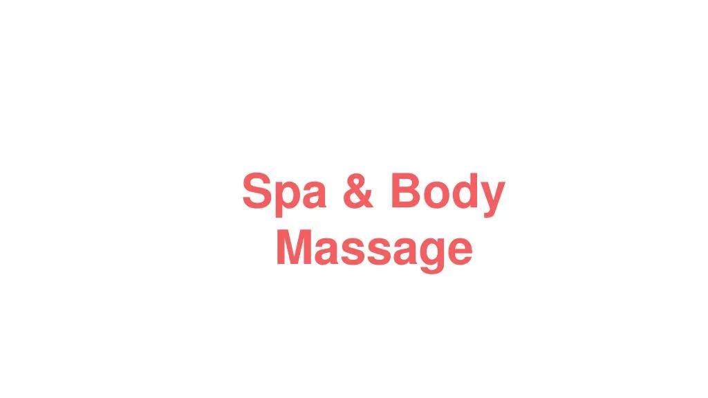 spa body massage