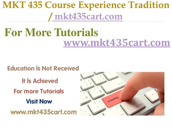 MKT 435 Course Experience Tradition / mkt435cart.com