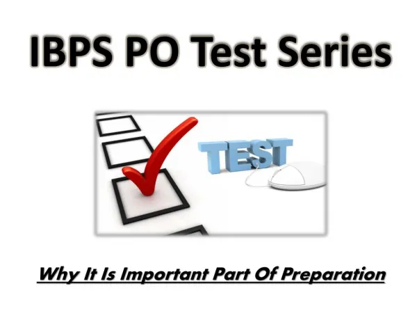 IBPS PO Test Series- Why It Is Important Part Of Preparation