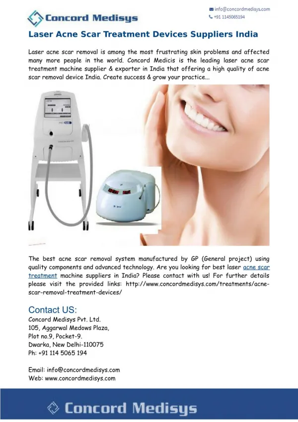 Laser Acne Scar Treatment Devices Suppliers India
