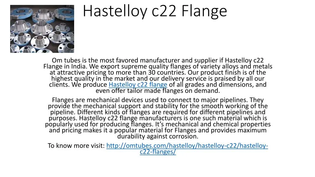 hastelloy c22 flange