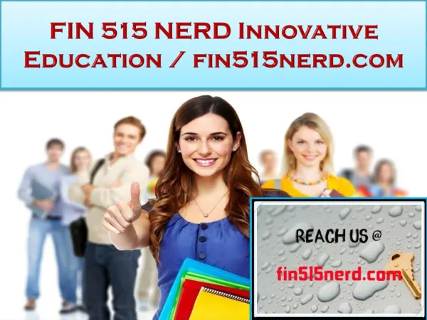 FIN 515 NERD Innovative Education / fin515nerd.com