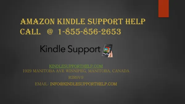 Amazon Kindle Support help Call @ 1-855-856-2653