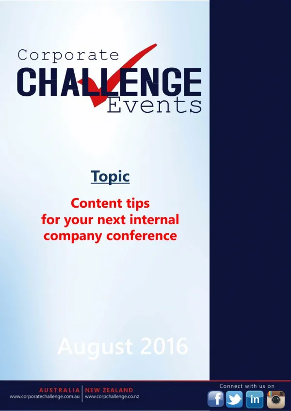 Content tips for your next internal company conference