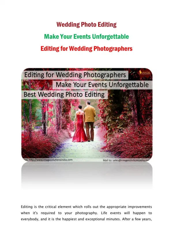 Wedding Photo Editing-Editing for Wedding Photographers