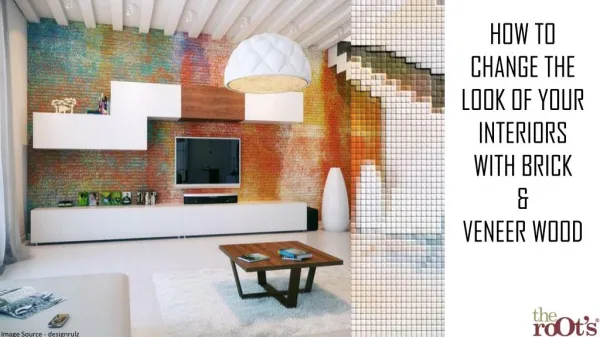 How to change the look of your interior with bricks and veneer wood