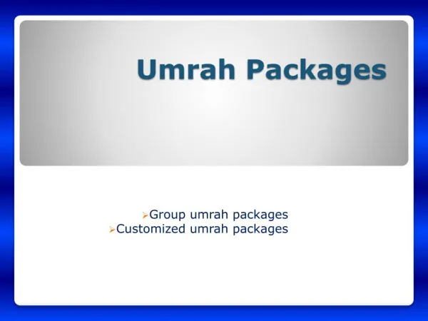 Umrah packages