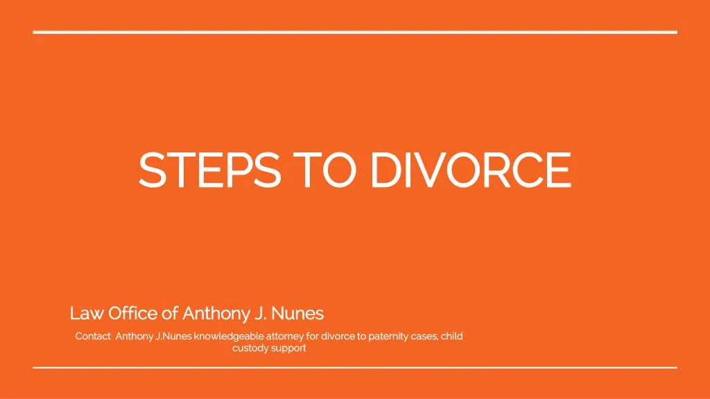 steps to divorce