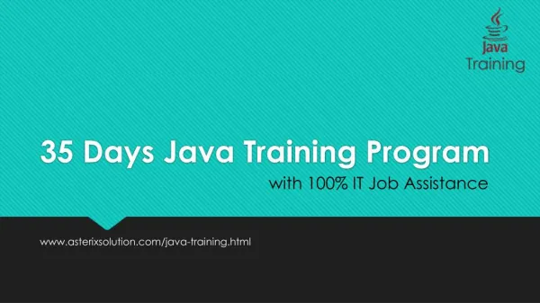 35 Days Java Training Program