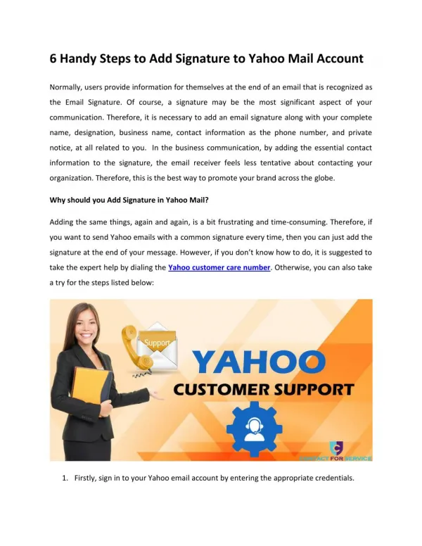 6 Handy Steps to Add Signature to Yahoo Mail Account