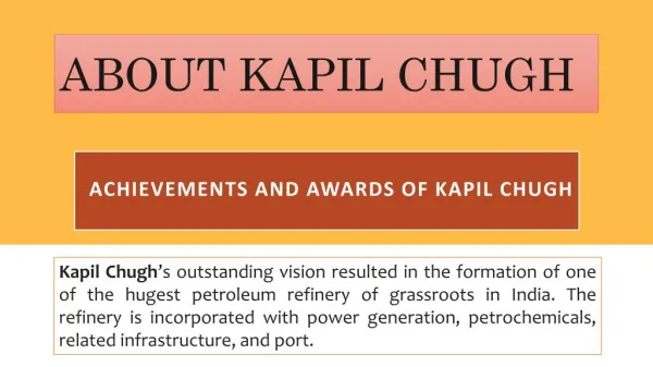 About Kapil Chugh