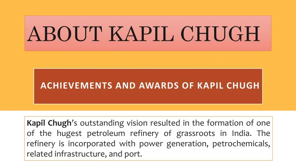achievements and awards of kapil chugh