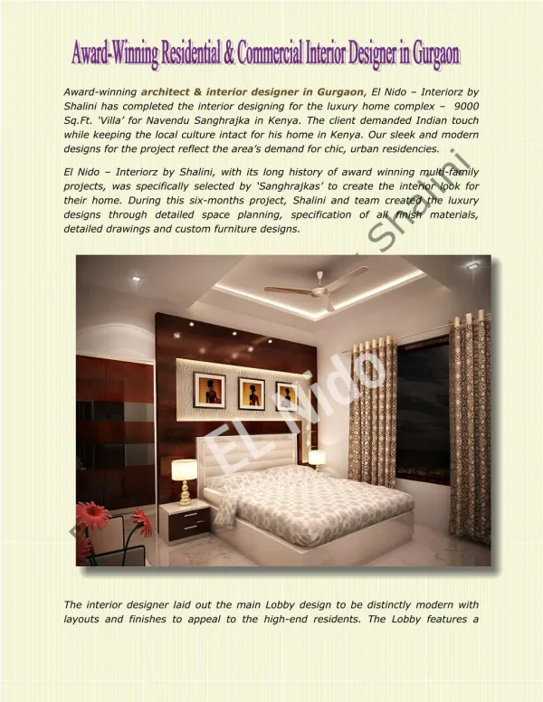 Award-Winning Residential & Commercial Interior Designer in Gurgaon