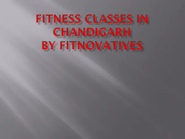 Fitness classes in chandigarh