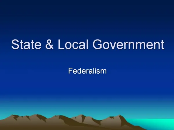 State Local Government