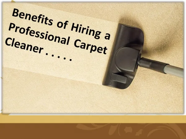 Top Benefits of Hiring a Professional Carpet Cleaner For Your Home