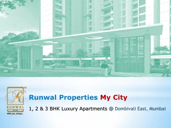 Runwal My City New launch project Dombivli East Mumbai Call 2261876837