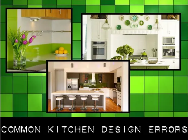Common Kitchen Design Errors