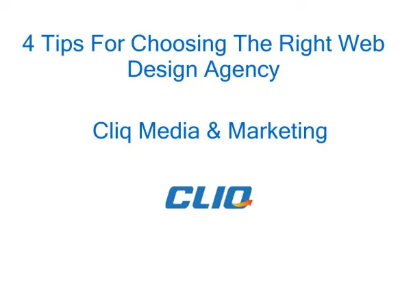 4 Tips For Choosing The Right Web Design Agency