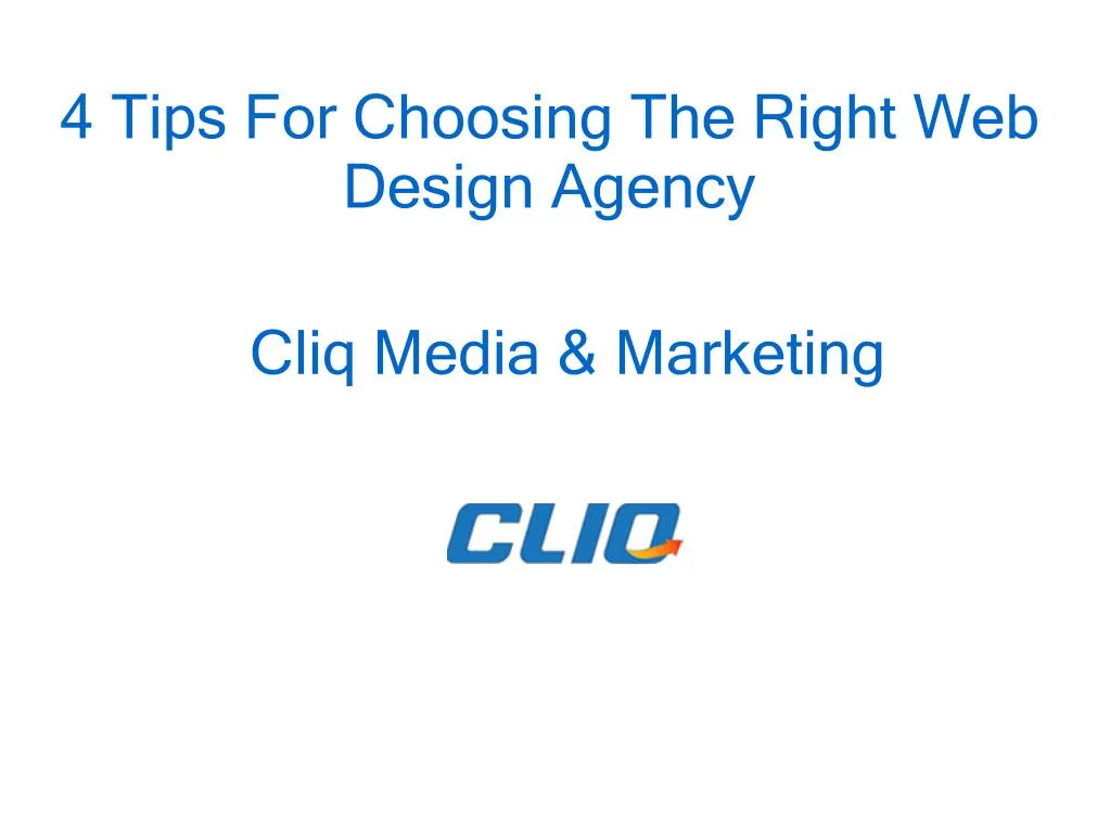 4 tips for choosing the right web design agency