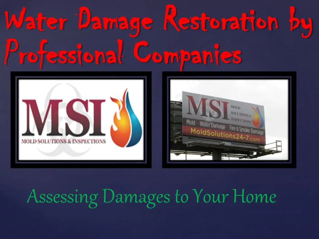 water damage restoration by professional companies