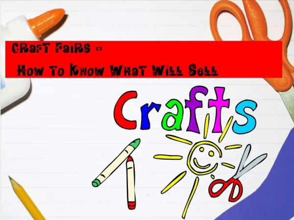 Craft Fairs - How to Know What Will Sell