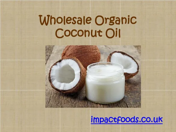 Wholesale Organic Coconut Oil