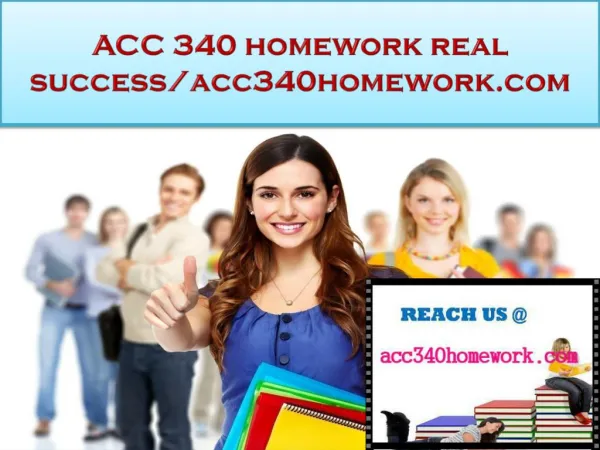 ACC 340 homework real success/acc340homework.com