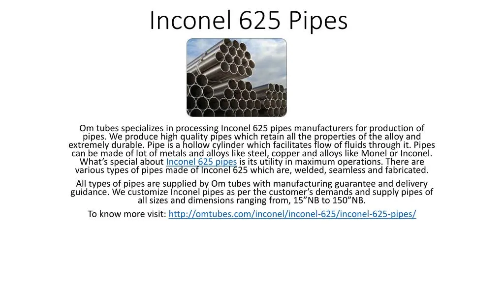 inconel 625 pipes