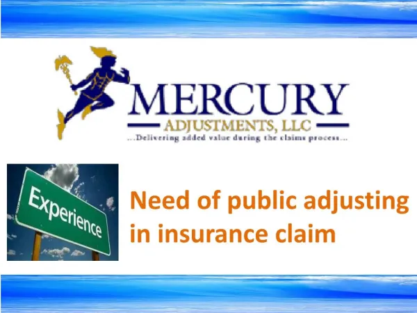 Experienced Public Adjuster