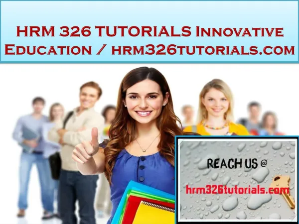 HRM 326 TUTORIALS Innovative Education / hrm326tutorials.com