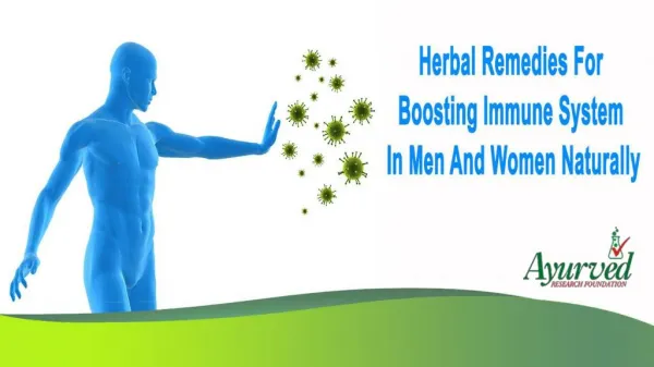 Herbal Remedies For Boosting Immune System In Men And Women Naturally